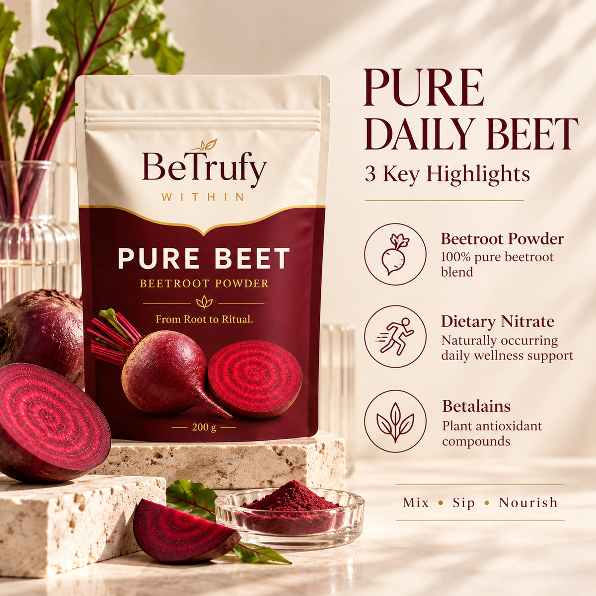 BeTrufy Within Pure Beet | Beetroot Powder — 200 g