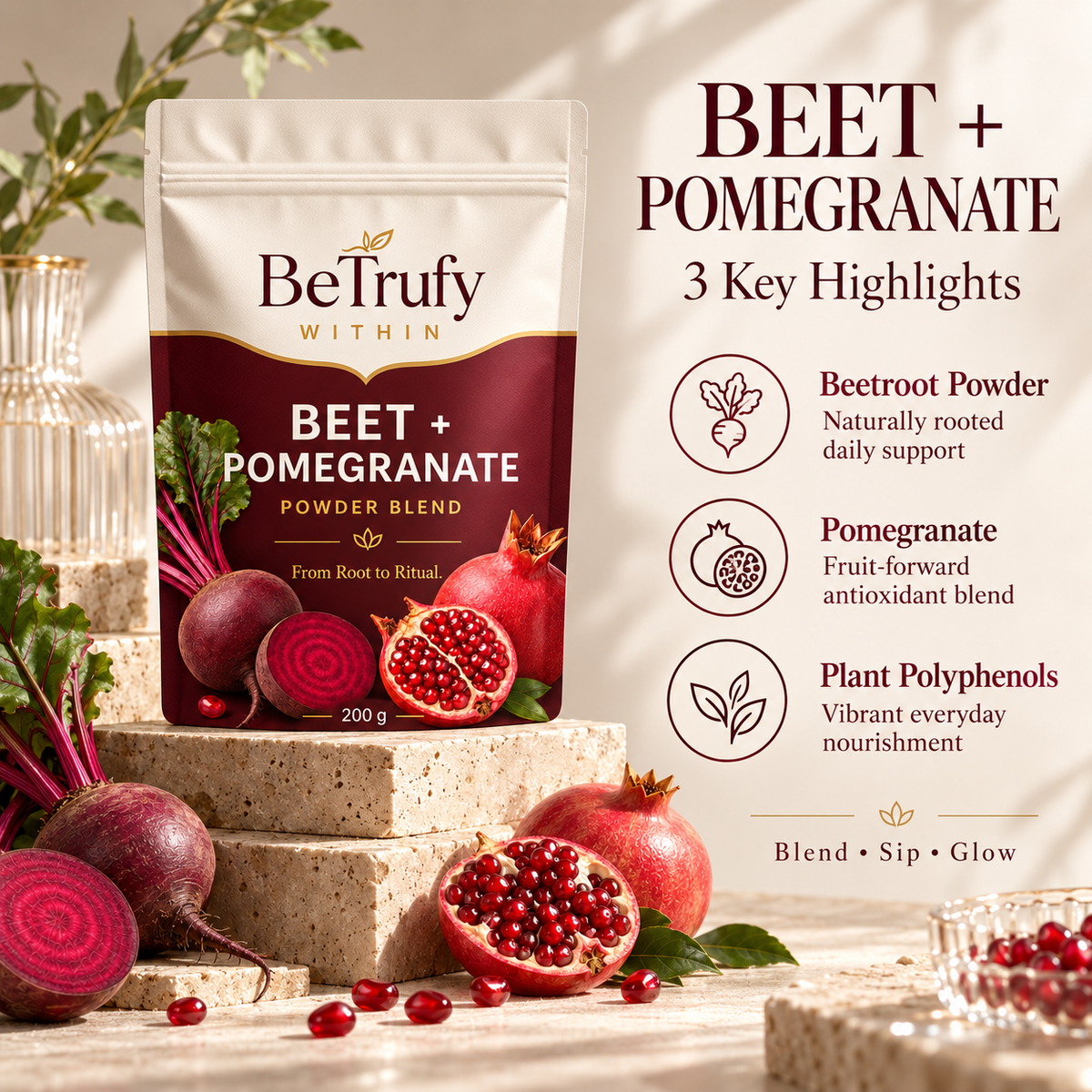 BeTrufy Within Beet + Pomegranate | Powder Blend — 200 g