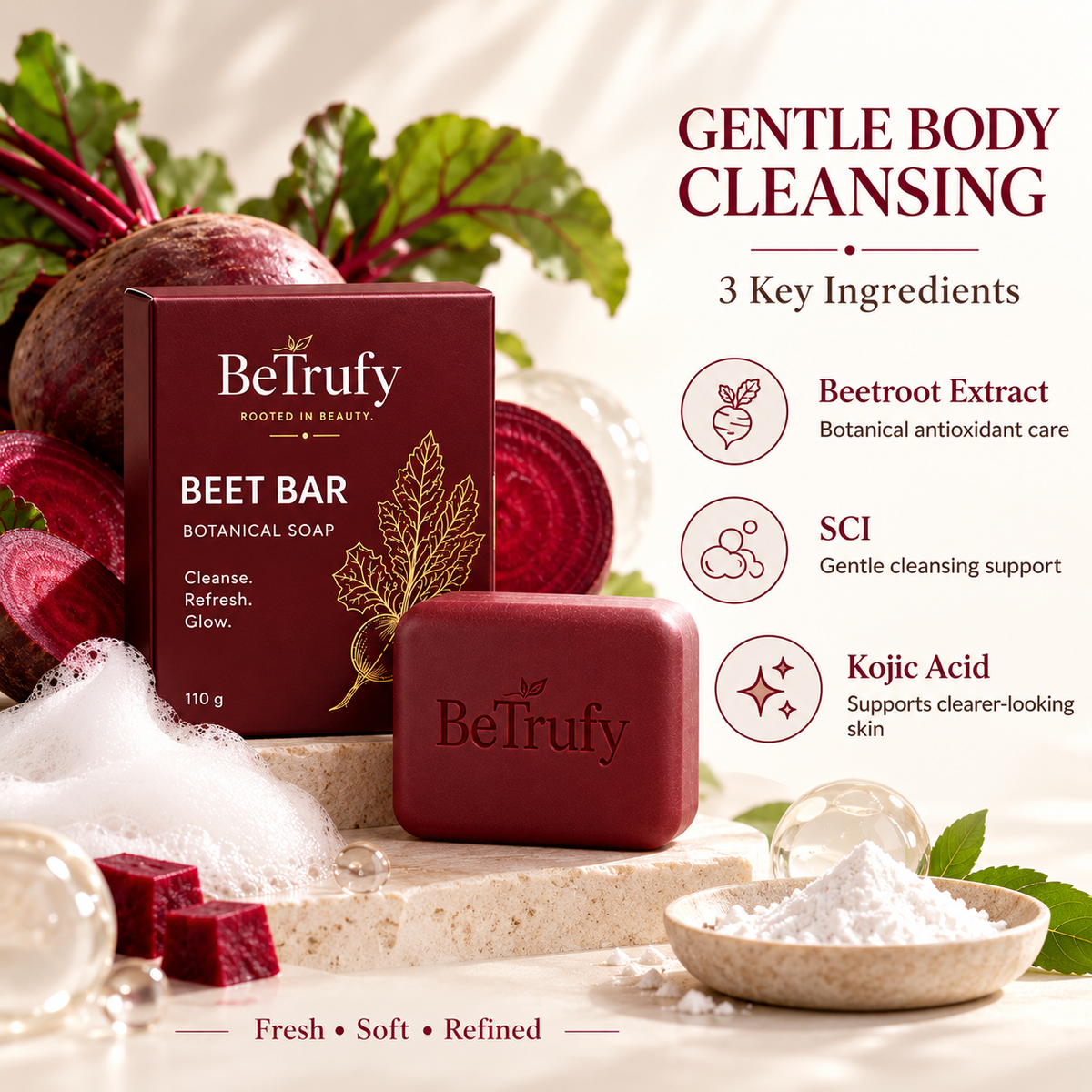 BeTrufy Body Glow Duo | Beet Bar + Beet Polish