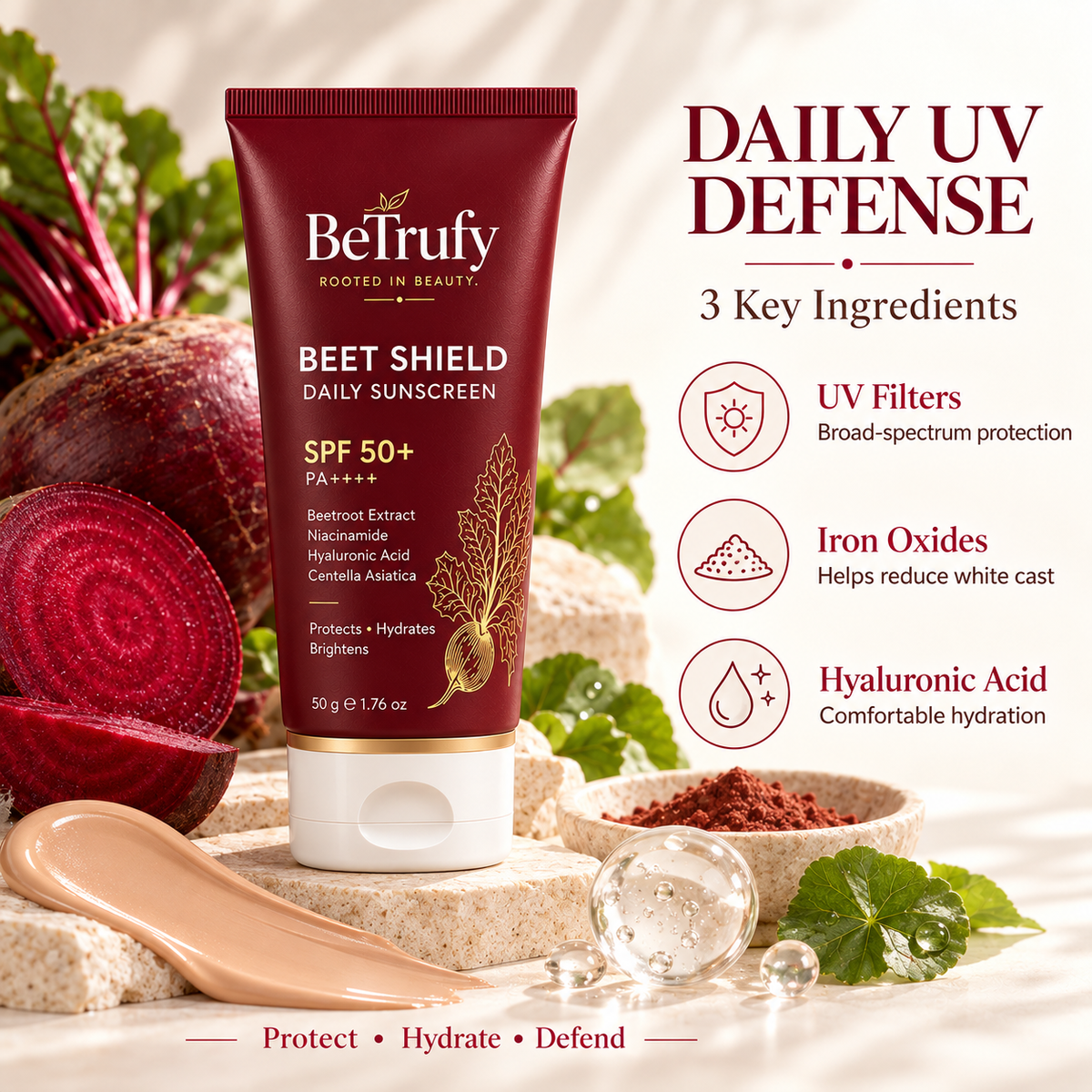 BeTrufy Daily Defense Duo | Beet Cream + Beet Shield SPF 50+
